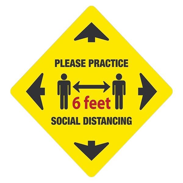 Alco Sales & Service Co. Please Practice Social Distancing Sign Each - 85791-3