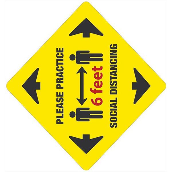 Alco Sales & Service Co. Please Practice Social Distancing Sign Each - 85791-2