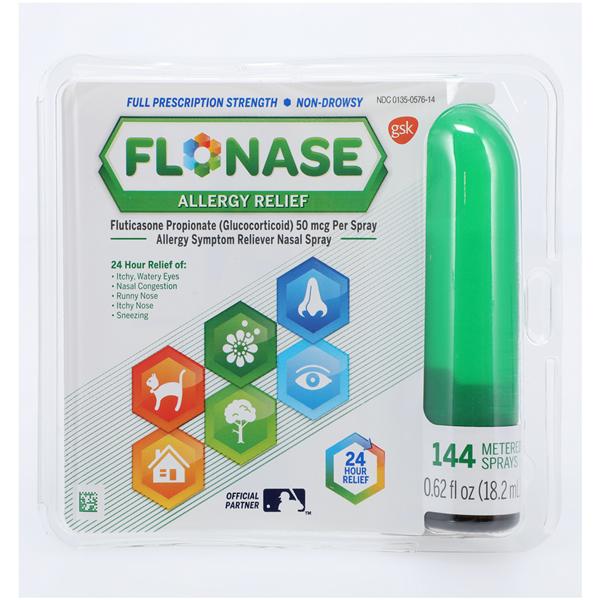 Haleon Company Flonase Allergy Spray 50mcg 144 Sprays .62oz/Bottle, 12 BT/CA - 60000000127475