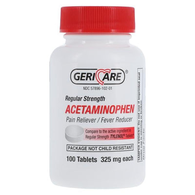 Geri-Care Pharmaceuticals Acetaminophen Tablets 325mg 100/Bottle - 101-01-GCP