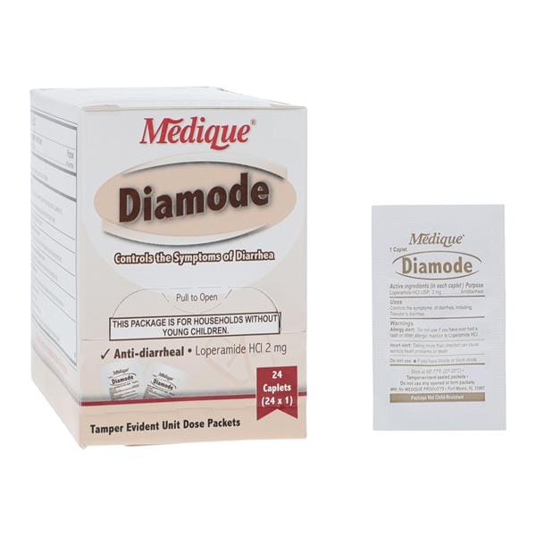 Medique Products Diamode Antidiarrhea Caplets 2mg 24/Box, 24 BX/CA - 20064