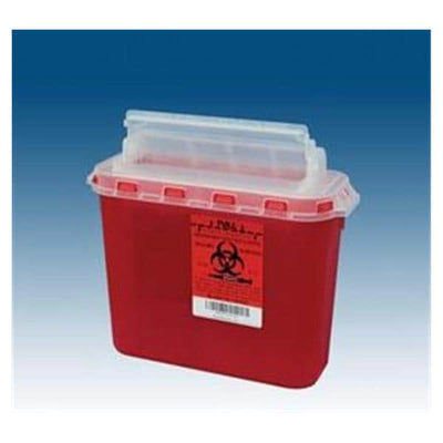 Plasti-Products Inc -Plasti Products Sharps Container 5.4qt Red 12x12x4.8" Horizontal Drop Plastic Disposable Each, 20 EA/CA PLA 143154