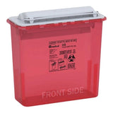 Abm North America Corp -Sharps Container 5.4qt Red 12x12x9" Counterbalanced Lid Plastic Non-Sterile Disposable Each, 12 EA/CA 242468