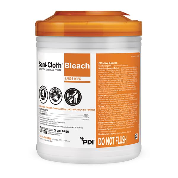 PDI Professional Disposables Sani-Cloth Bleach Germicidal Wipes 160/Pk, 12 PK/CA - P84172