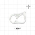 Pinch Clamp, Ratchet-Style, White - Fits 0.236 inch - 0.354 inch OD Tubing (6 mm - 9 mm) - 13997
