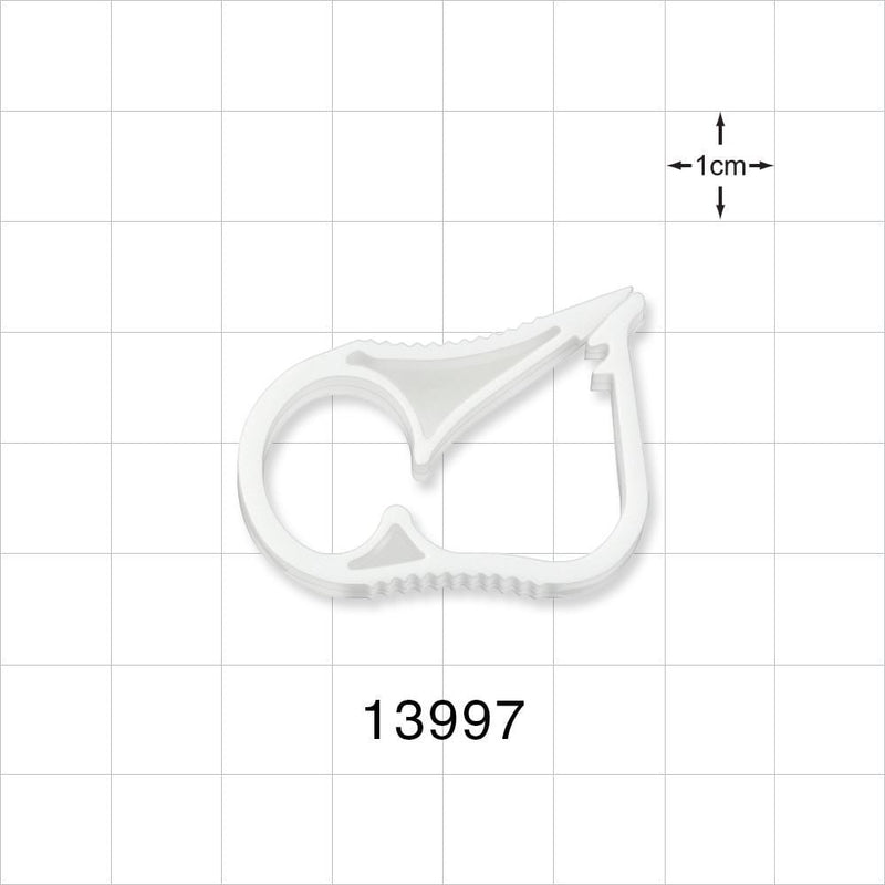 Pinch Clamp, Ratchet-Style, White - Fits 0.236 inch - 0.354 inch OD Tubing (6 mm - 9 mm) - 13997