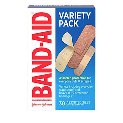 J&J Dental -Band-Aid Bandage Plastic/Fabric Assorted Sizes Assorted Sterile 30x24/Case 111905700