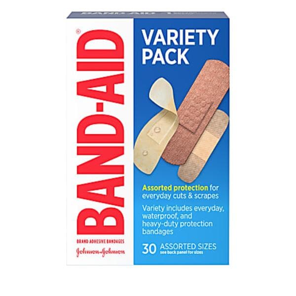 J&J Dental -Band-Aid Bandage Plastic/Fabric Assorted Sizes Assorted Sterile 30x24/Case 111905700