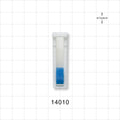 Roller Clamp, White Body, Blue Wheel; Assembled - Fits 0.189 inch OD Tubing (4.8 mm) - 14010