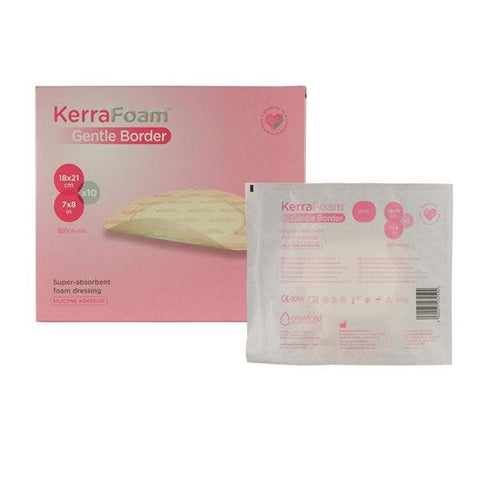 3M Medical Products KerraFoam Foam Foam Dressing 7x8" 5 Layer Sterile Silicone Adhesive Spr Abs, 9 CR/CA - CWL1135