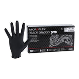 Ansell Healthcare Products LLC -MICROFLEX Black Dragon Zero Nitrile Exam Gloves 2X-Large Standard Black Non-Sterile Not Chemo Approved, 10 BX/CA BD-1005-NPF
