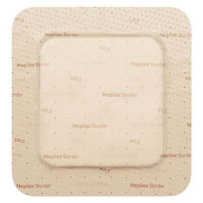 Molnlycke Healthcare Mepilex Border Flex Fm Wound Wound Dressing 4x4 5 Layer Strl Sqr Sft Adhs Tn Abs, 10 BX/CA - MOL 595300