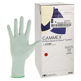 Ansell Healthcare Products LLC -Gammex Polyisoprene Surgical Gloves 8 White / Green, 4 BX/CA 340082080