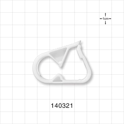 Pinch Clamp, White - Fits 0.268 inch OD Tubing (6.8 mm) - 140321