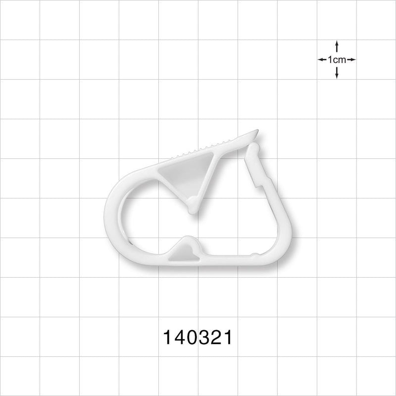 Pinch Clamp, White - Fits 0.268 inch OD Tubing (6.8 mm) - 140321