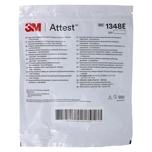 3M Medical Products 3M Attest Chemical Indicator 4 in 250/Bag, 4 BG/CA - 1348E