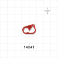 Pinch Clamp, Red - Fits 0.16 inch OD Tubing (4.06 mm) - 14041