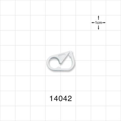 Pinch Clamp, White - Fits 0.16 inch OD Tubing (4.06 mm) - 14042