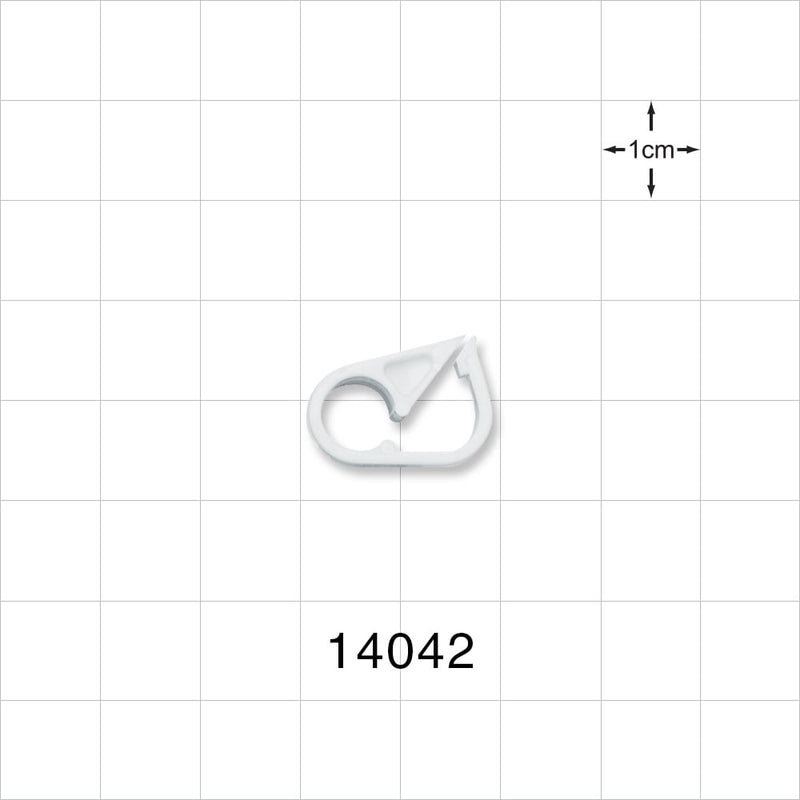 Pinch Clamp, White - Fits 0.16 inch OD Tubing (4.06 mm) - 14042