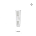 Roller Clamp with Click Stop, White Body, White Wheel; Assembled - Fits 0.256 inch OD Tubing (6.5 mm) - 14049