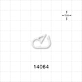 Pinch Clamp, White - Fits 0.059 inch - 0.118 inch OD Tubing (1.5 mm - 3 mm) - 14064