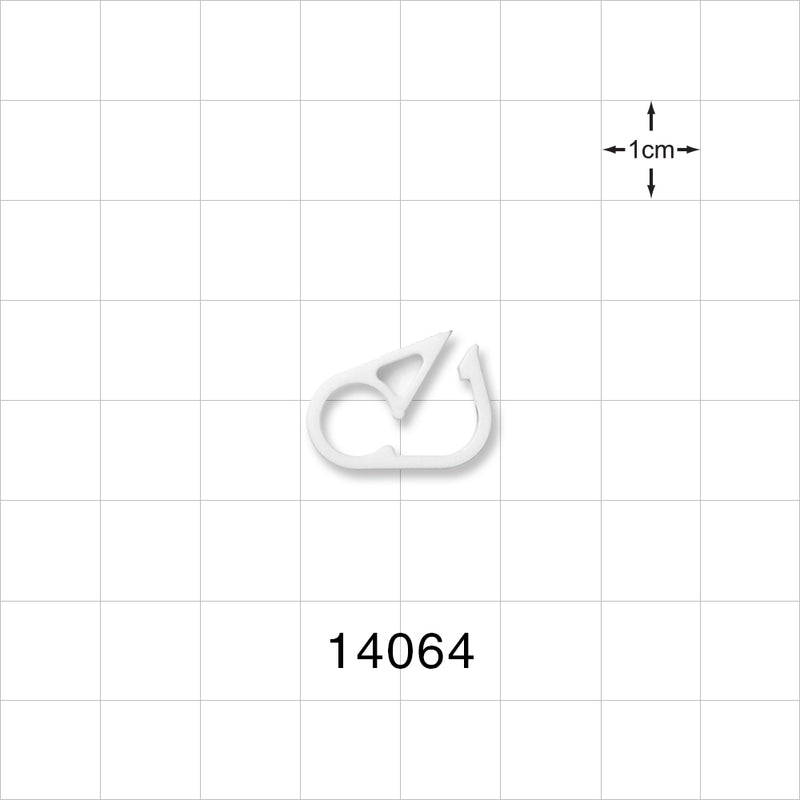 Pinch Clamp, White - Fits 0.059 inch - 0.118 inch OD Tubing (1.5 mm - 3 mm) - 14064