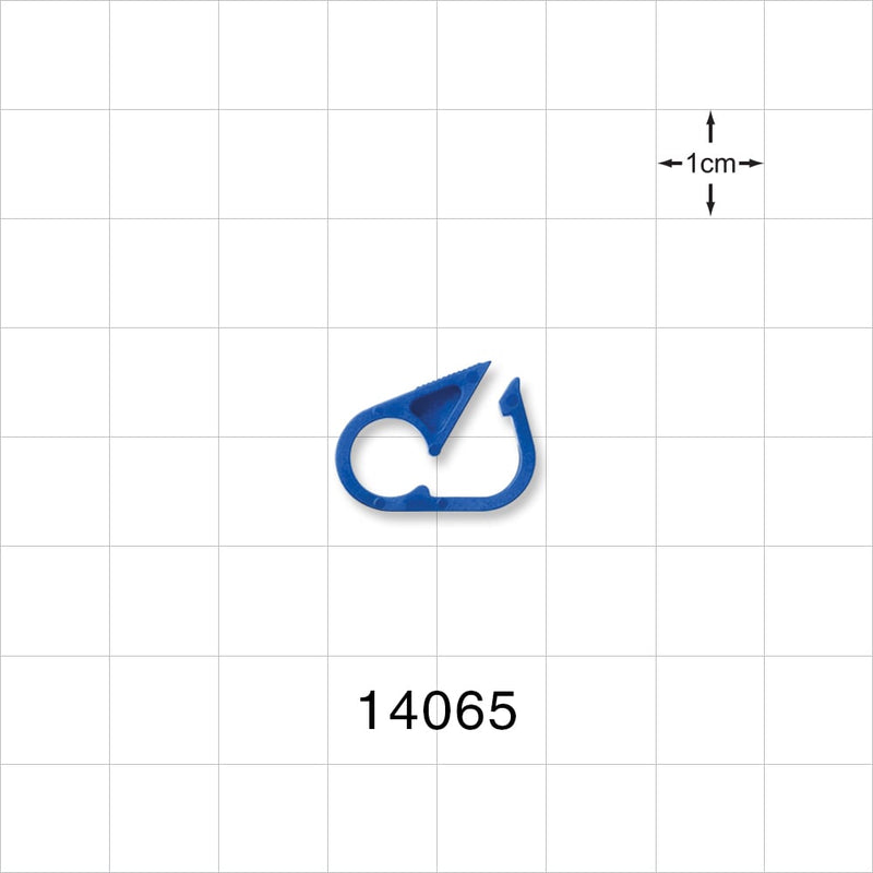 Pinch Clamp, Blue - Fits 0.059 inch - 0.118 inch OD Tubing (1.5 mm - 3 mm) - 14065