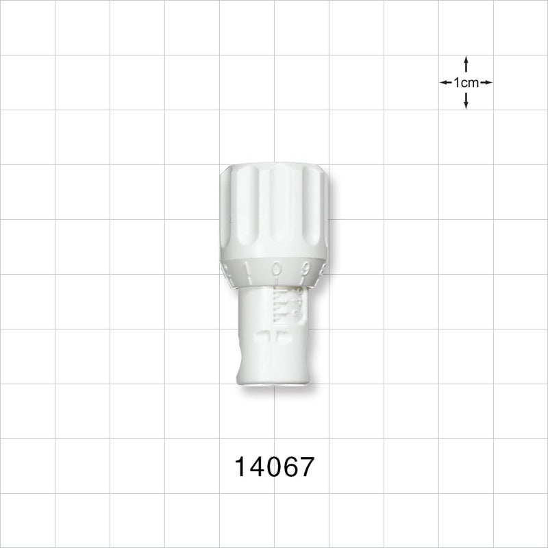 Flow Control Pinch Valve - Fits 0.156 inch - 0.25 inch OD Tubing (3.96 mm - 6.35 mm) - 14067