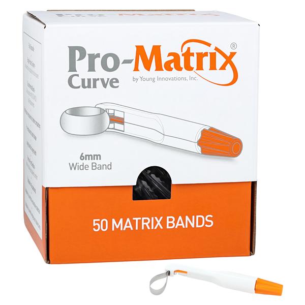 Young Dental -Pro-Matrix Curved Matrix Band Stainless Steel Wide 6 mm 50/Box, 32 BX/CA 19006