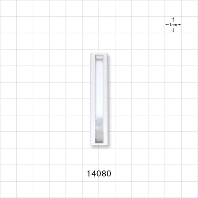 Roller Clamp, White Body, Natural Wheel; Assembled - Fits 0.118 inch ID x 0.161 inch OD Tubing (3 mm x 4.1 mm) - 14080