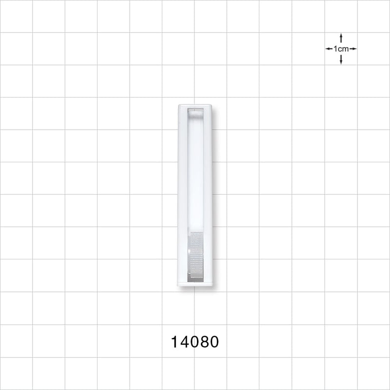 Roller Clamp, White Body, Natural Wheel; Assembled - Fits 0.118 inch ID x 0.161 inch OD Tubing (3 mm x 4.1 mm) - 14080