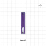 Roller Clamp, Purple Body, Natural Wheel; Assembled - Fits 0.118 inch ID x 0.161 inch OD Tubing (3 mm x 4.1 mm) - 14082
