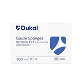 Dukal LLC 100% Cotton Gauze Sponge 4x4" 8 Ply Non-Sterile LF, 20 PK/CA - 4084