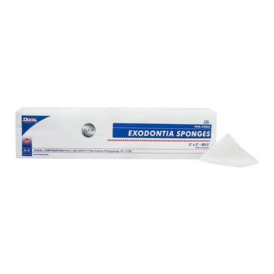 Dukal LLC Cotton Filled Exodontia Sponge 2x2" 8 Ply Not Made With Natural Rubber Latex, 25 BG/CA - 2280