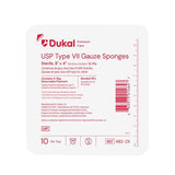 Dukal LLC 100% Cotton Gauze Type VII Sponge 8x4" 12 Ply X-Ray Detectable LF, 48 BG/CA - 482-2X