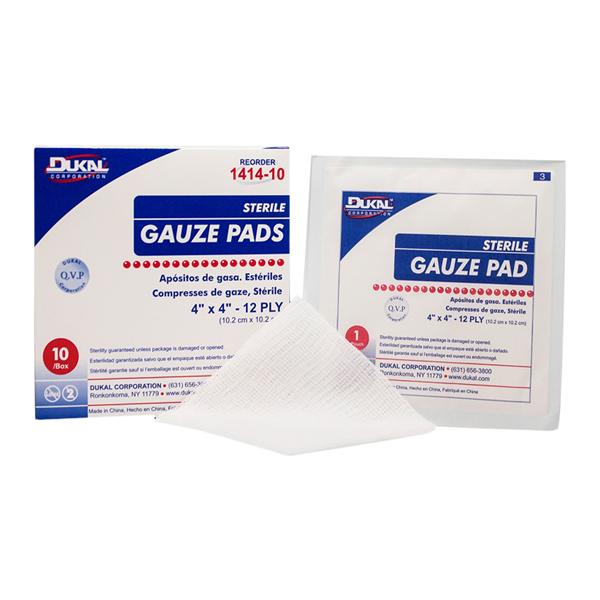Dukal LLC Cotton Dressing 4x4" Sterile - 1414-10