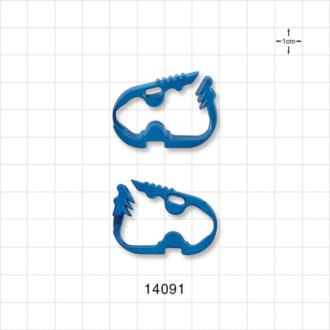 Pinch Clamp, Ratchet-Style, Side-Load, Blue - Fits 3/8 inch OD Tubing (0.375 inch, 9.53 mm) - 14091