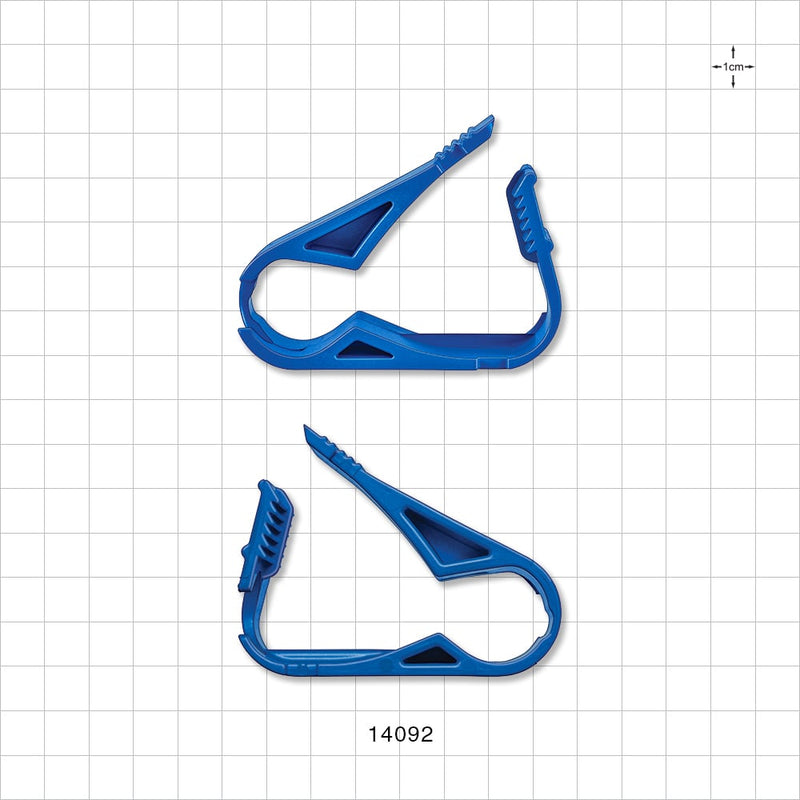 Pinch Clamp, Ratchet-Style, Side-Load, Blue - Fits 3/4 inch OD Tubing (0.75 inch, 19.05 mm) - 14092