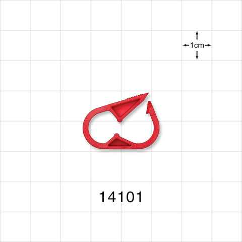 Pinch Clamp, Red - Fits 1/4 inch OD Tubing (0.25 inch, 6.4 mm) - 14101