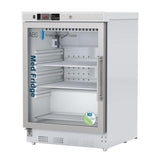 American BioTech Supply(ABS) Vaccine Refrigerator New 4.6 Cu Ft Glass Door 2 to 8°C Each - PH-ABT-NSF-UCBI-0404G-LH