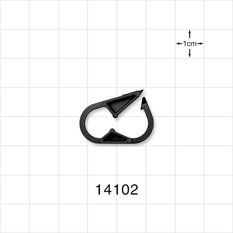 Pinch Clamp, Black - Fits 1/4 inch OD Tubing (0.25 inch, 6.35 mm) - 14102