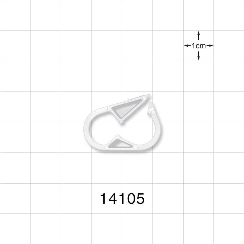 Pinch Clamp, White - Fits 1/4 inch OD Tubing (0.25 inch, 6.35 mm) - 14105