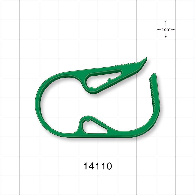 Pinch Clamp, Ratchet-Style, Green - Fits 0.7 inch OD Tubing (17.8 mm) - 14110