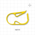 Pinch Clamp, Ratchet-Style, Yellow - Fits 0.7 inch OD Tubing (17.8 mm) - 14111