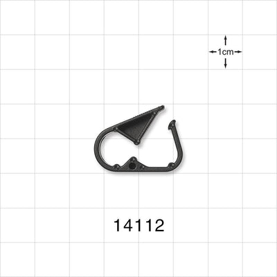 Pinch Clamp, Black - Fits 0.079 inch - 0.217 inch OD Tubing (2.01 mm - 5.5 mm) - 14112