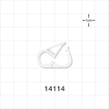 Pinch Clamp, White - Fits 0.079 inch - 0.217 inch OD Tubing (2.01 mm - 5.5 mm) - 14114