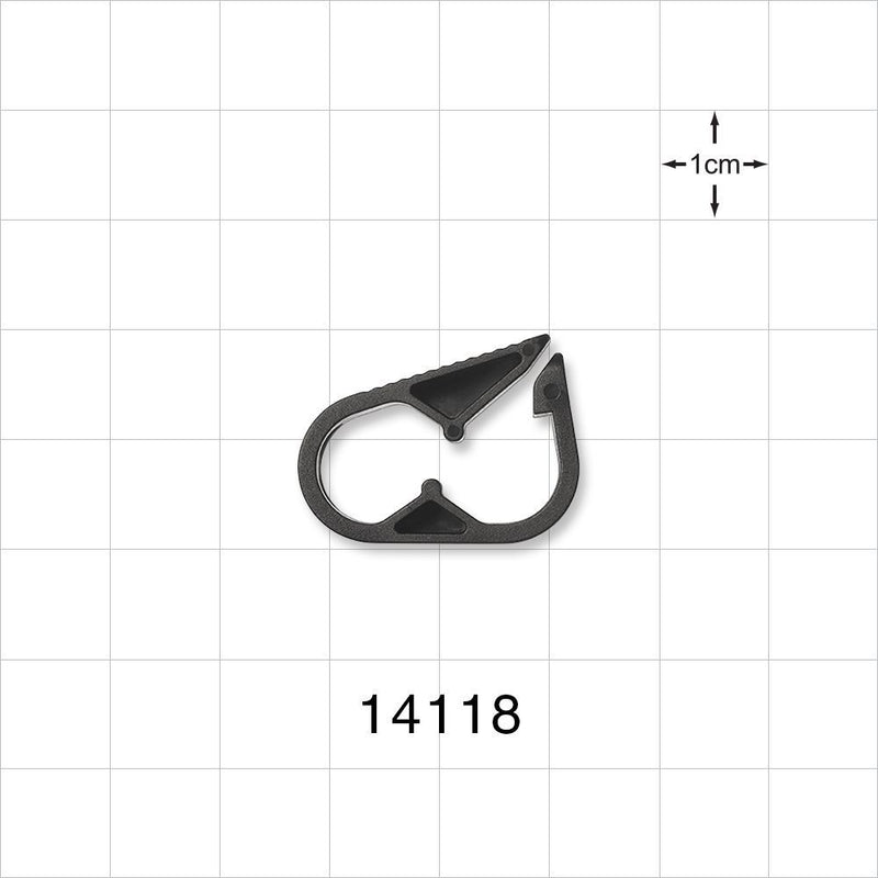 Pinch Clamp, Black - Fits 0.094 inch - 0.161 inch OD Tubing (2.38 mm - 4.1 mm) - 14118