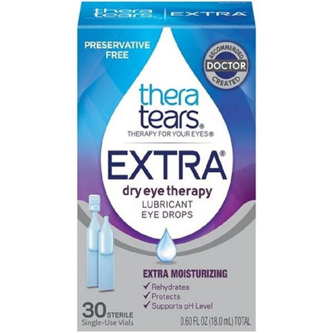 Medtech Products TheraTears Extra Lubricant Eye Drops Dry Eye Therapy Preservative Free 30/Box, 24 BX/CA - 58790001030