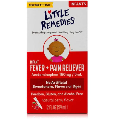 Medtech Products Little Remedies Infant APAP 160mg/5mL Berry 2oz/Bottle, 24 BT/CA - 56184101763B