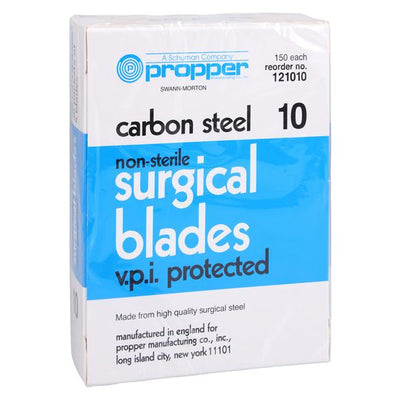 Propper Mfg Co -Blade Surgical Carbon Steel #10 Nostril Non-Sterile Disposable 150/Box 12101000